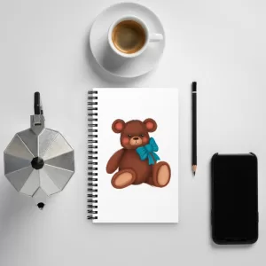 Cute Plush Bear Spiral Notebook