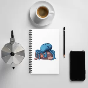 Funny Baby Octopus Spiral Notebook